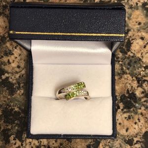 STERLING SILVER AUSTRIAN CRYSTAL RING 5 1/2 98 NWT